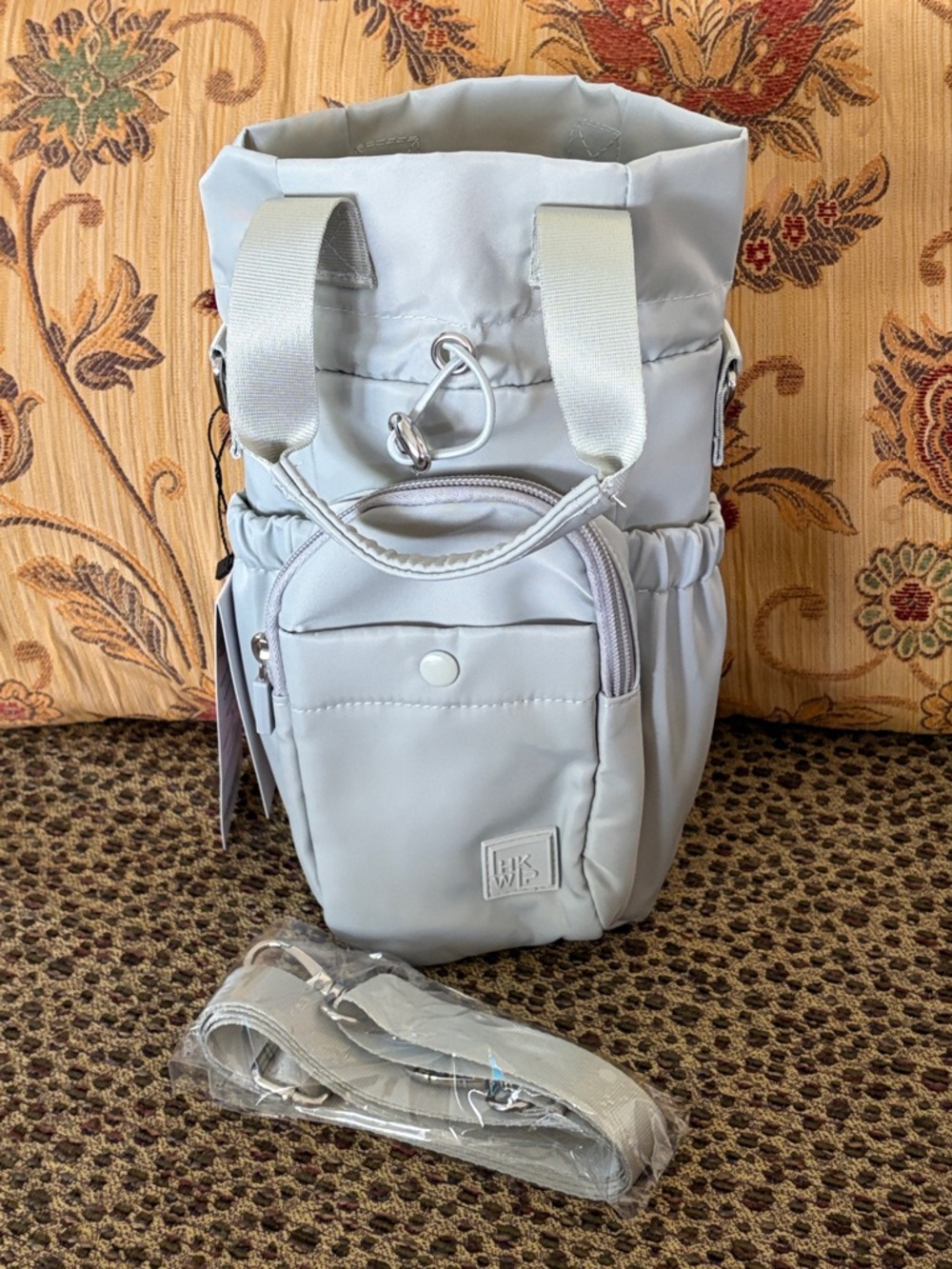 IHKWIP Insulated Water Bottle Crossbody Caddy ~ Pearl Grey - Picture 2 of 10